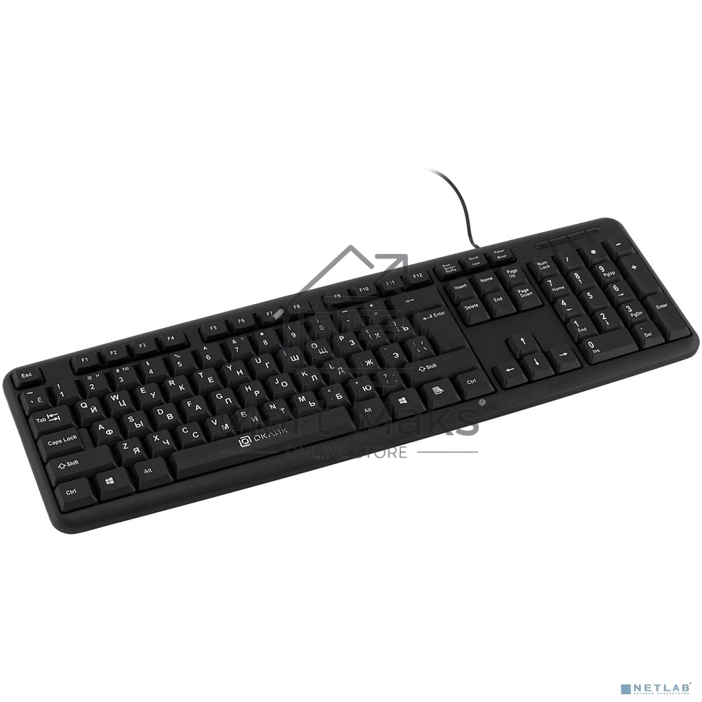 Клавиатура Oklick 180M черный USB