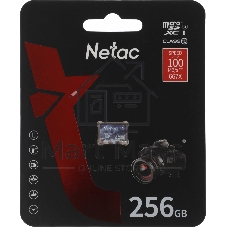 Флеш карта microSDHC 256Gb Netac P500 ULTRA NT02P500ULT-256G-S (без SD адаптера) 100Mb/s