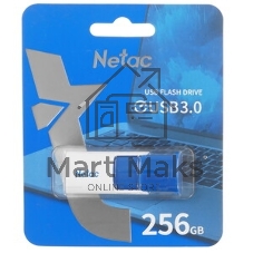 Флешка USB Netac U182 (NT03U182N-256G-32RE), 256Gb, USB 3.0, R/W 70/30, черный/красный