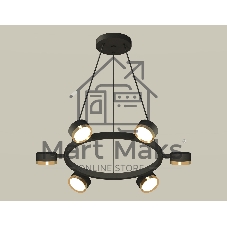 Светильник Ambrella light XB9193152/6 SBK/PYG черный песок/золото желтое полированное GX53 (C9193, N8124)