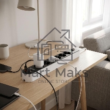 Фильтр сетевой СФ-06К 16А USB A+C 20Вт 1,5м 3х1,5мм2 черный