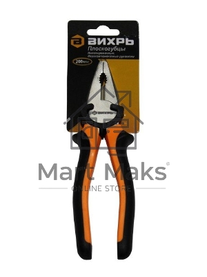 Плоскогубцы,200мм.,никелированные,двухкомпонентные рукоятки Плоскогубцы,200мм.,никелированные,двухкомпонентные рукоятки