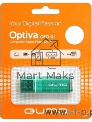 Флешка USB 2.0 QUMO 16 Gb Optiva 01 зеленый QM16GUD-OP1-green