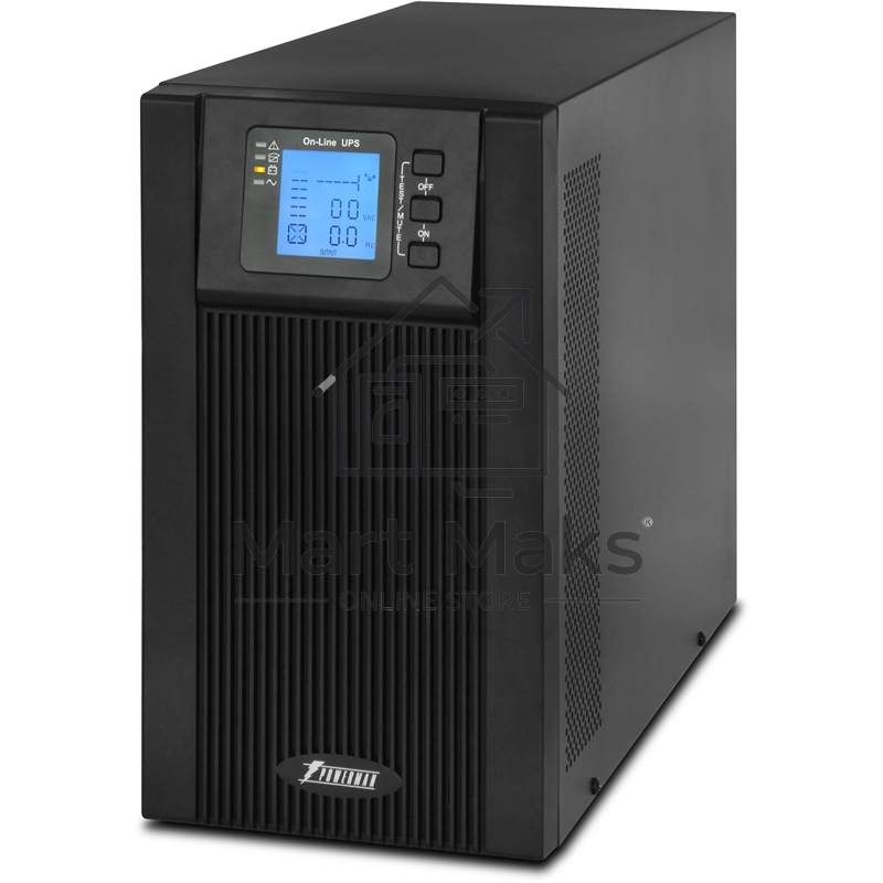 Источник бесперебойного питания Powerman ИБП Online 2000 Plus Black ( внешний блок батарей, в комплект не входит)