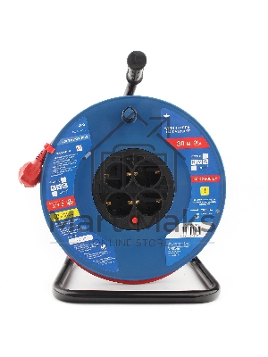 Удл. на пласт. катушке “Power Cube” IP20 16А 30м ПВС 3*1,5мм2 4 роз. с/з