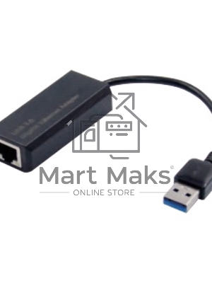 Кабель-адаптер ExeGate EX283722RUS EXE-735 USB3.0 --> UTP 1000Mbps AX88179