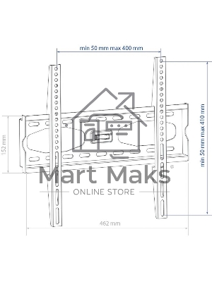 Крепеж Kromax STAR-33 new черный, Кр. стал. настенный для TV 22
