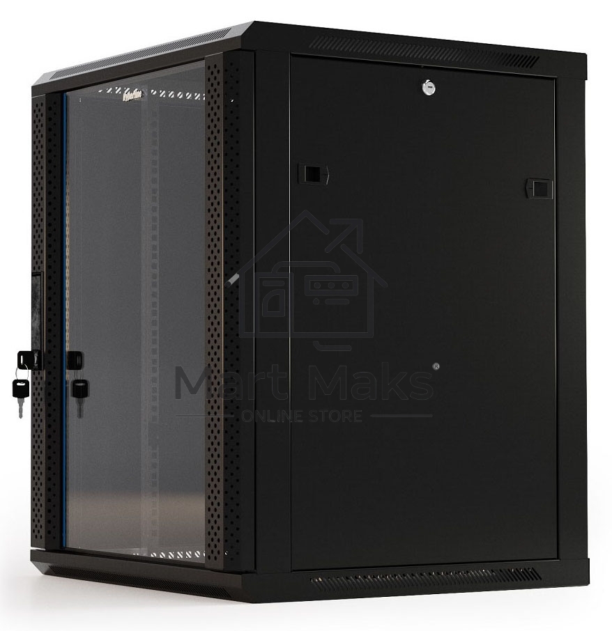 Шкаф настенный Hyperline TWB-0966-GP-RAL9004 19-дюймовый (19