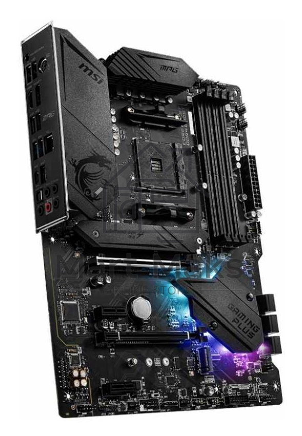 Материнская плата MSI MPG B550 GAMING PLUS, AM4, AMD B550, 4xDDR4, 6xSATA, 2xM.2, 1xPCI-E 4.0 x16, 1xPCI-E 3.0 x4, 2xPCI-E x1, 1xHDMI, 1xDP, 1x 1Gb LAN, 4xUSB-A 2.0, 2xUSB-A 3.2 Gen 1, 1xUSB-A 3.2 Gen 2, 1xUSB-C 3.2 Gen 2, 5x3.5 мм, 7.1, ATX