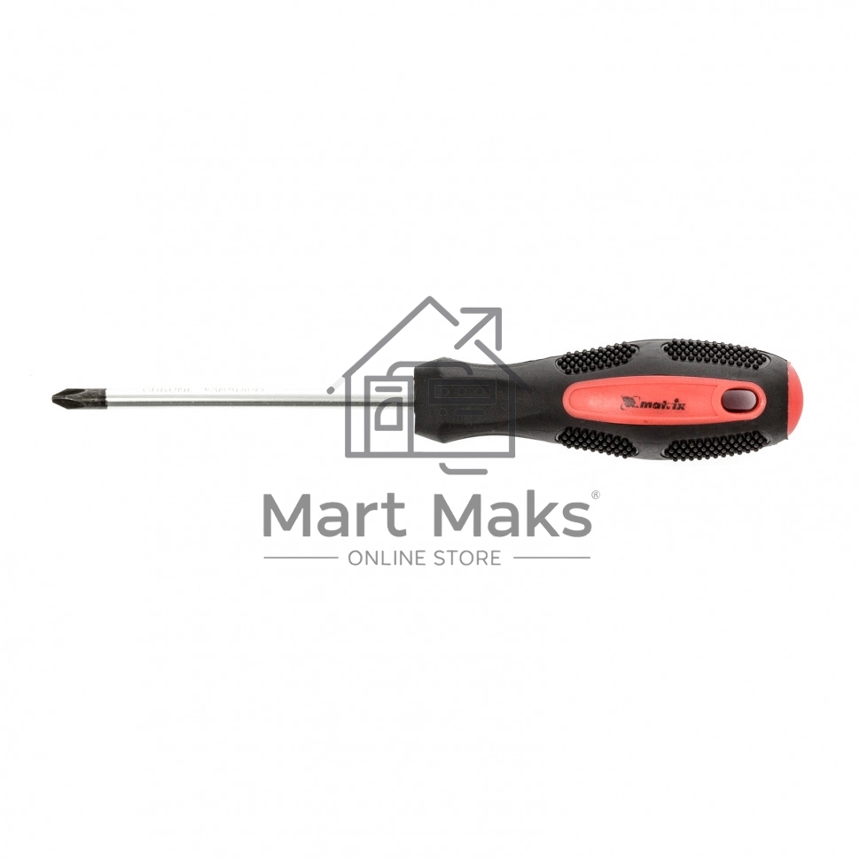 Отвертка Anti-Slip, PH2 х 100 мм, CrV, двухкомп. рукоятка Matrix