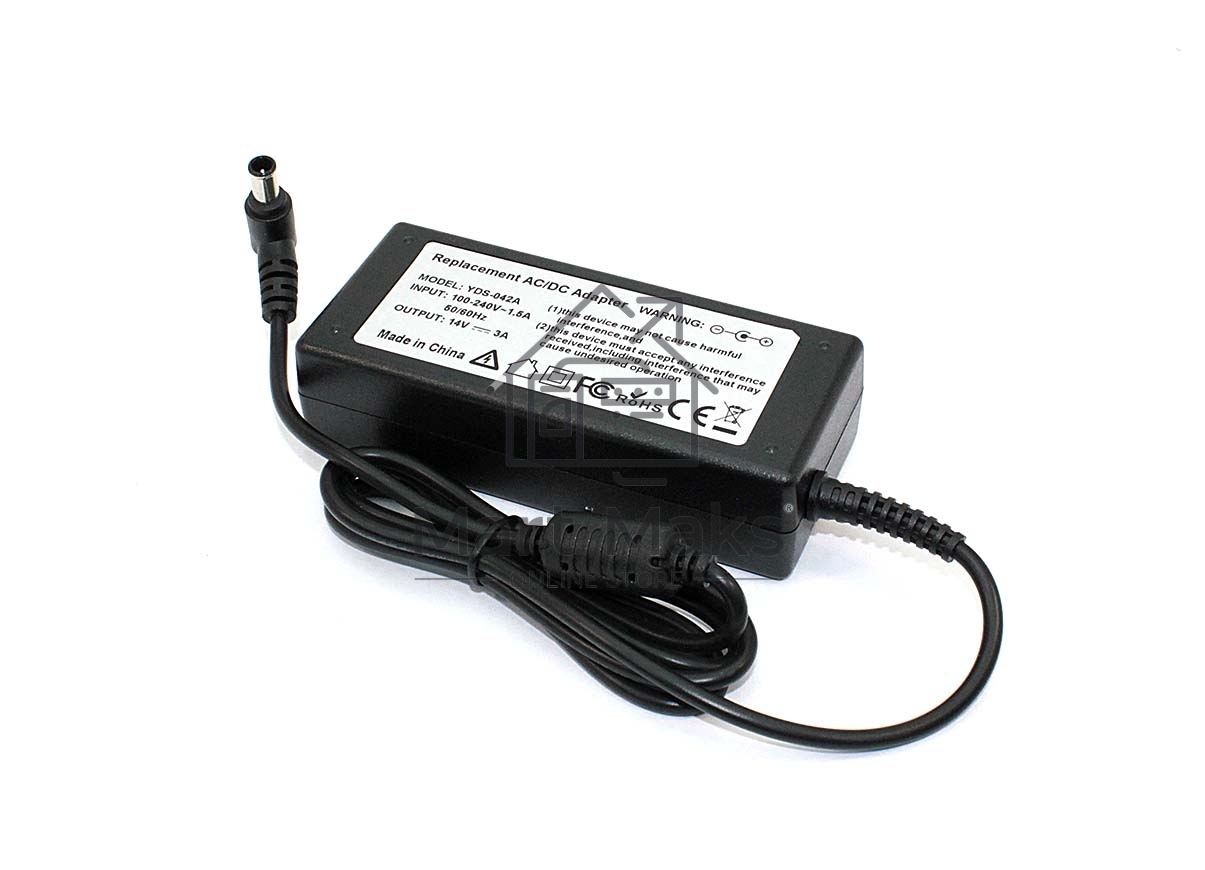 Блок питания (сетевой адаптер) для ноутбуков Samsung 14V 3A 6.5x4.4, OEM