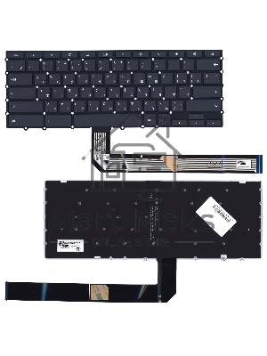 Клавиатура для ноутбука Lenovo Yoga Chromebook C630, черная с подсветкой