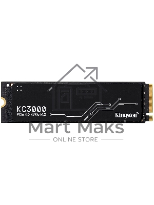 Накопитель SSD Kingston KC3000, 2Tb, PCIe 4.0 x4, M.2 2280, NVMe, R/W 7000/7000, с радиатором
