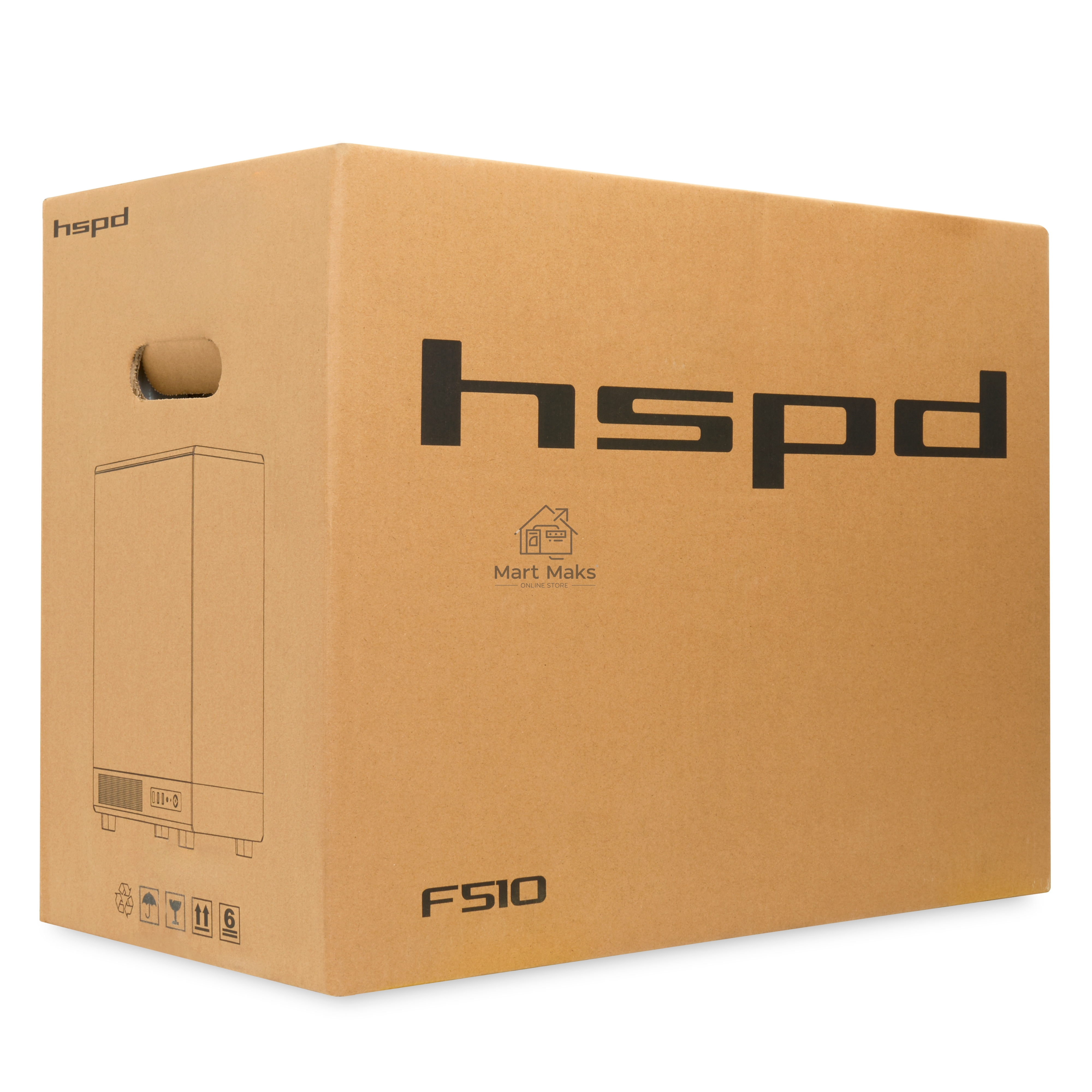 Компьютерный корпус  HSPD F510, Panoramic Mid Tower, белый, TG, 0.5 SPCC, 3x120mm ARGB ATX, mATX, mITX 180/280/160mm 1x2.5