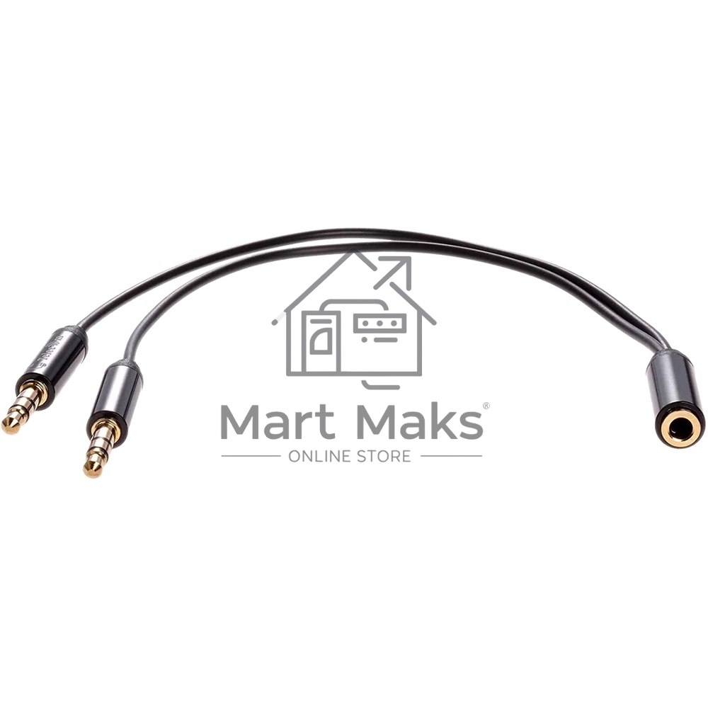 Кабель-адаптер 2*3.5ST(M)/3.5 ST(F), 0.2м, Telecom PRO <TAV205M-0.2M>