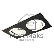 Комплект встраиваемого поворотного светильника Ambrella light XC7636080 SBK/SWH черный песок/белый песок MR16 GU5.3 (C7636, N7001)