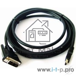 Кабель HDMI-DVI Cablexpert CC-HDMI-DVI-15, 19M/19M, single link, медь, позол.разъемы, экран, 4.5м, черный, пакет