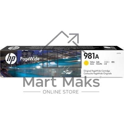 Картридж струйный HP 981A желтый для HP Color PageWide Ent Flow MFP 586, 566 6000 стр
