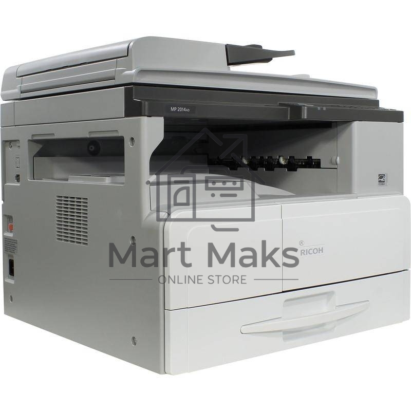 МФУ лазерный Ricoh MP 2014AD (912356/417378), A3, ч/б, печ. до 20 стр/мин. (А4) до 12 стр/мин. (А3), скан. до 6 стр/мин (цв.) 15 стр/мин (ч/б), 600x600dpi, USB