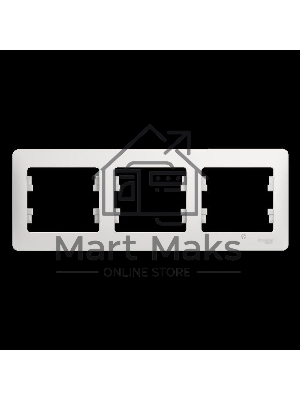 Рамка 3-м Glossa горизонт. бел. SchE GSL000103