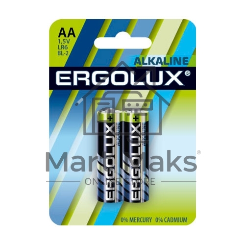 Элемент питания алкалиновый Ergolux LR6 BL-2 LR6 BL-2 1.5В Alkaline (блист.2шт)