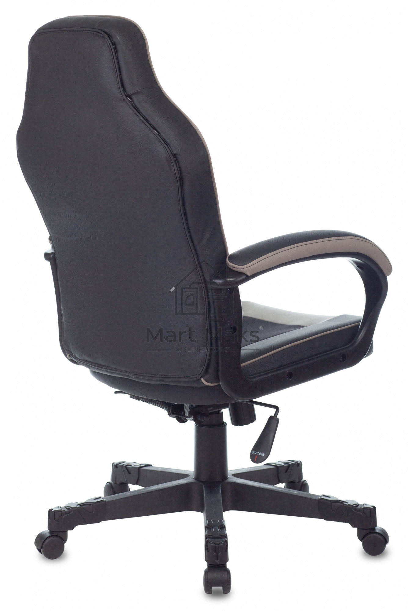 Кресло игровое Бюрократ Zombie GAME 17 черный/серый текстиль/эко.кожа крестовина пластик