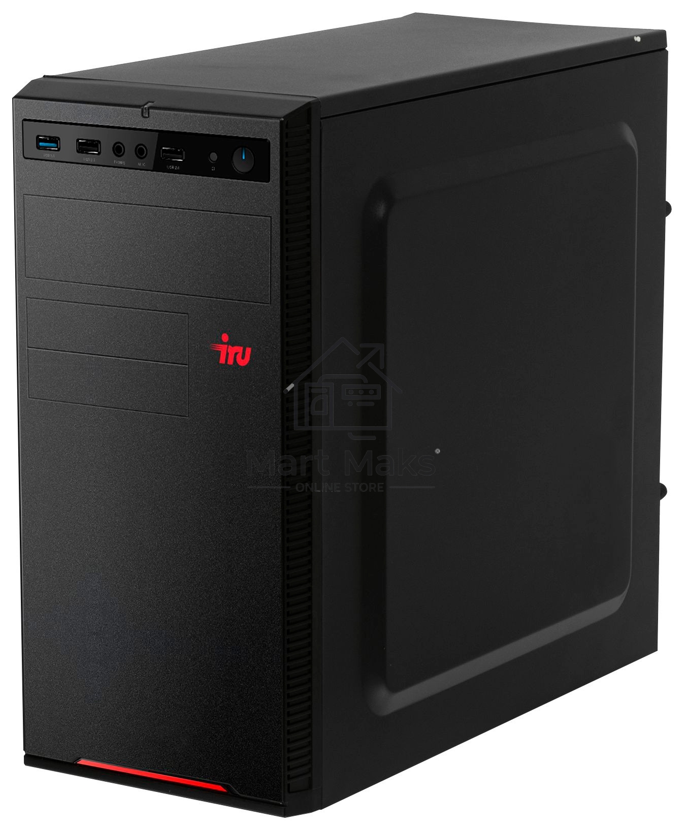 Компьютер IRU Home 310H5SE MT i3 10105 (3.7) 8Gb 1Tb 7.2k UHDG 630 Free DOS GbitEth 400W черный