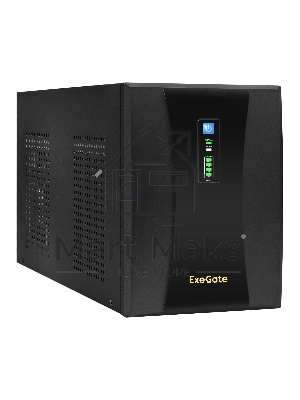 Источник бесперебойного питания ExeGate EX292615RUS SpecialPro UNB-3000.LED.AVR.2SH.4C13.RJ.USB 3000VA/1800W,LED, AVR,2*Schuko+4*C13,RJ45/11,USB, металлический корпус, черный
