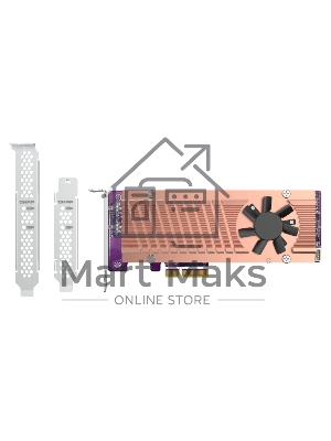 Плата расширения QNAP QM2-2P-244A Dual M.2 22110/2280 SATA SSD expansion card (PCIe Gen2 x2), Low-profile bracket pre-loaded, Low-profile flat and Full-height are bundled (shorter version to support TVS-x82/TS-x77 PCIe slot 2 & slot 3)