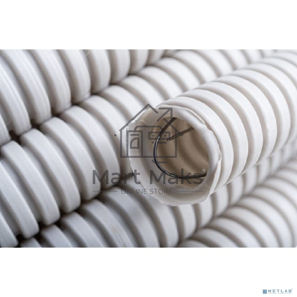 Труба гофрированная ПВХ ЭРА (серый) d 20мм с зонд. легкая 100м (15)