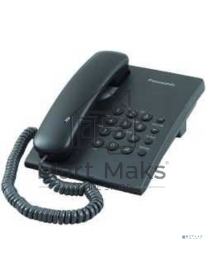 Телефон проводной Panasonic KX-TS2350RUB черный повтор номера, регул-ка громкости, кр.на стену