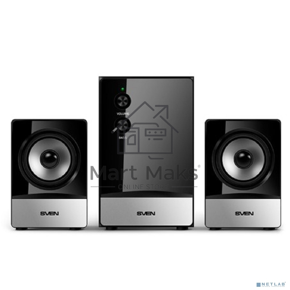Колонки SVEN MS-90 Black (2x2.5W+ сабвуфер 5W, дерево)