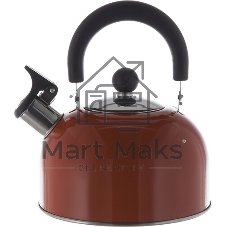 Чайник для плиты HITT H01023/1 Rondo Plus 2,5 л со св., капсул. дно, красный Л6115