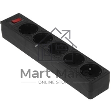 Сетевой фильтрSmartbuy SBSP-18U-K с USB, 10А, 2 200 Вт, 5 розеток, длина 1,8 м, черный (SBSP-18U-K)/45