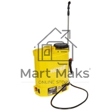Опрыскиватель аккумуляторный Huter SP-12AC, аккумуляторный, ранцевый, 12л, желтый/черный