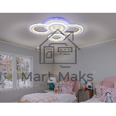 Потолочный светодиодный светильник FA8801 WH белый 123W 570*420*130 (ПДУ РАДИО 2.4)