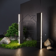 1538 TECHNO LED / Светильник садово-парковый со светодиодами серый