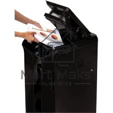 Шредер Fellowes AutoMax 450C черный с автоподачей (секр.P-4) фрагменты 450лист. 68лтр. скрепки скобы пл.карты CD