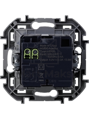 Зарядное устройство 2 разъема USB A-C 240В/5В 3000мА белый