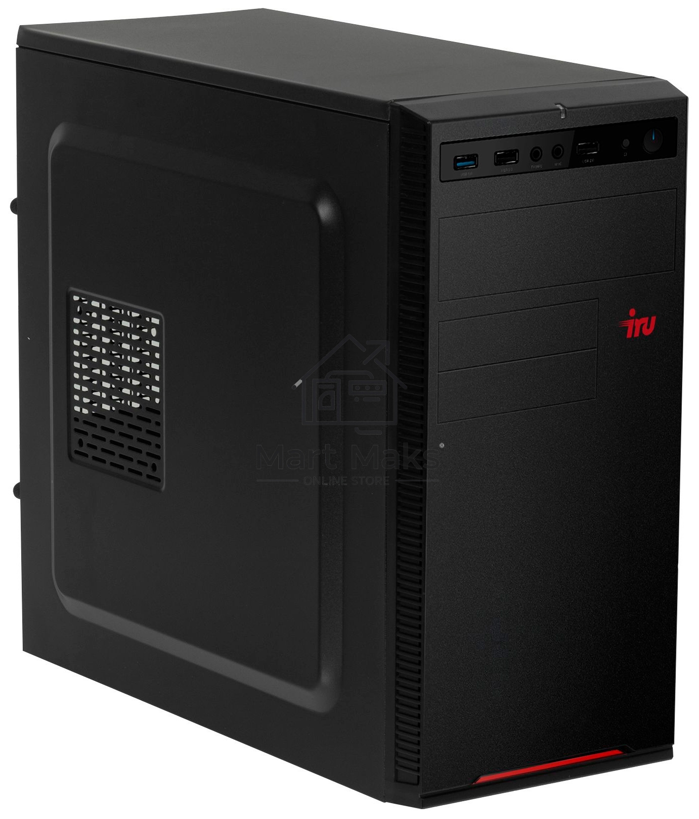 Компьютер IRU Home 310H5SE MT i3 10105 (3.7) 8Gb 1Tb 7.2k UHDG 630 Free DOS GbitEth 400W черный