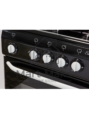 Плита газовая De Luxe 5040.36Г (КР) черный, конфорок 4 шт, духовка 43 л, 50 см x 85 см x 50 см