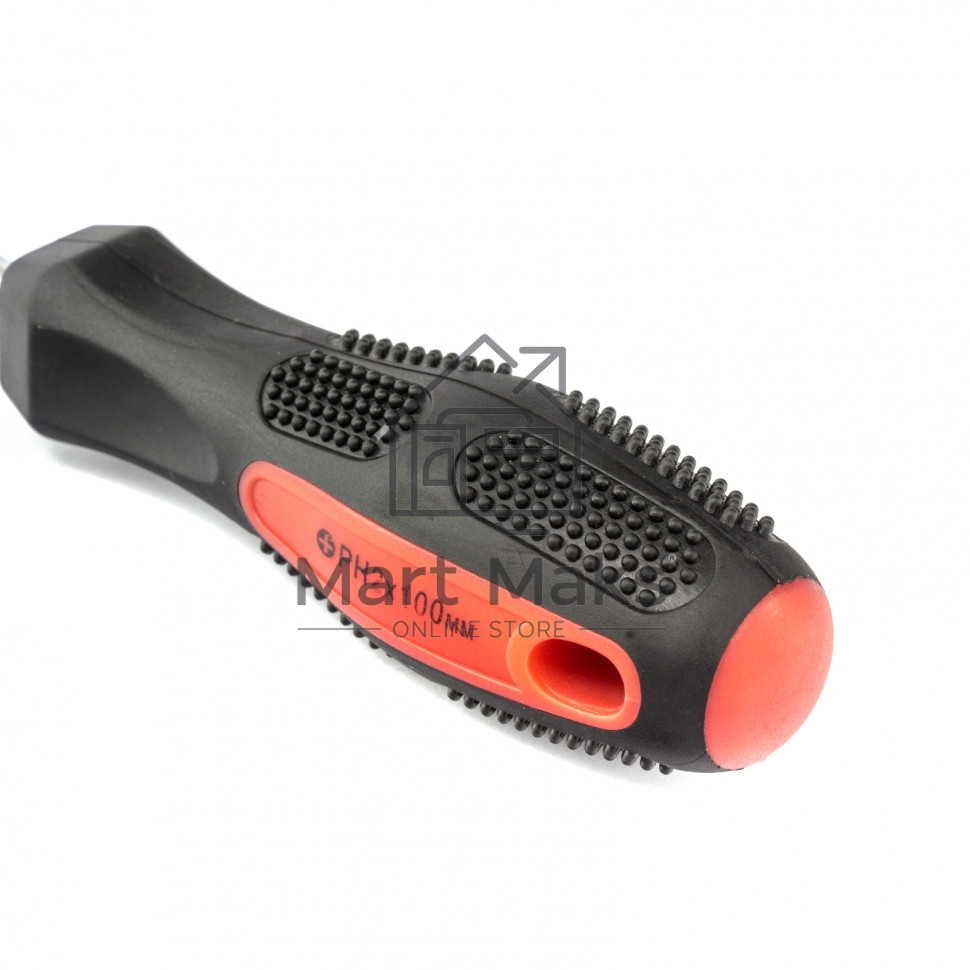 Отвертка Anti-Slip, PH2 х 100 мм, CrV, двухкомп. рукоятка Matrix