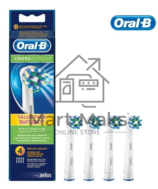 Насадка для зубной щетки ORAL-B EB50-4 WHITE