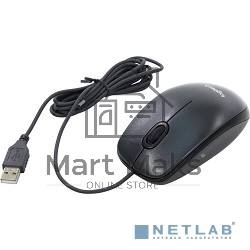 Мышь проводная Logitech M100/100R DARK/GREY (темно-серая/черная), 1000 dpi, USB, кнопки - 3