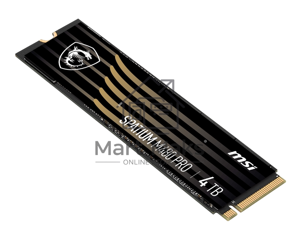 Накопитель SSD MSI SPATIUM M480 PRO, 4TB, PCIe 4.0 x4, M.2 2280, NVMe, R/W 7400/7000