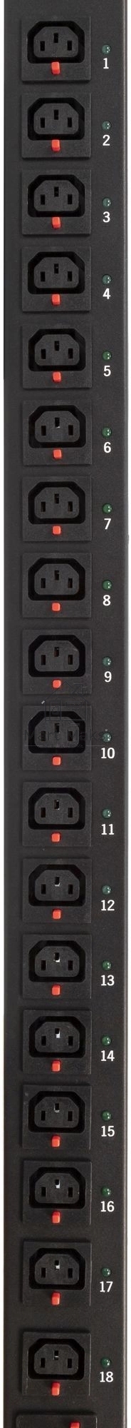 Блок распределения питания Powercom PDU-16AVMS20-18C13-2C19 18*C13+2*C19, 16A, 1,5U (1968234)