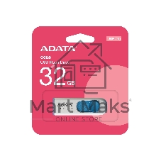 Флешка USB ADATA C008 (AC008-32G-RWE), 32Gb, USB 2.0, R/W 15/5, белый/синий