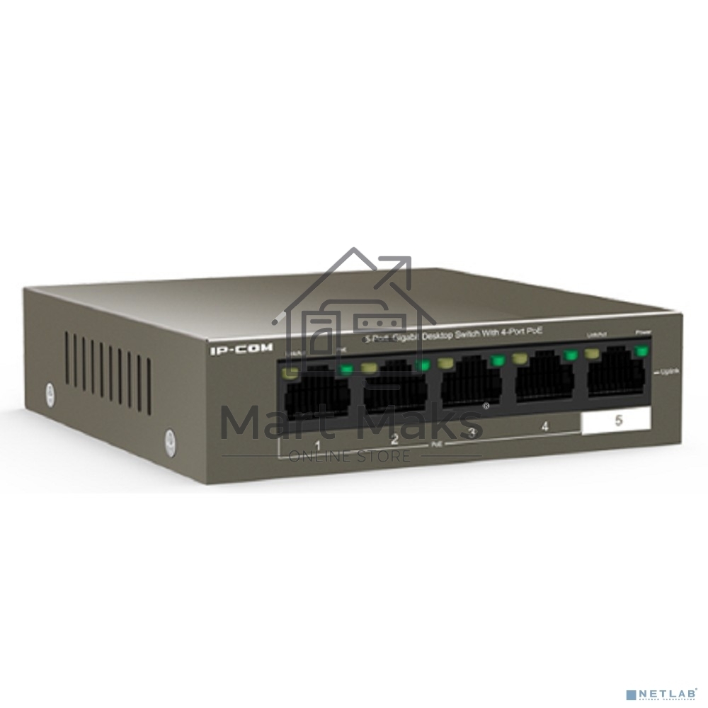 Коммутатор 5PORT 10/100/1000M G1105P-4-63W IP-COM