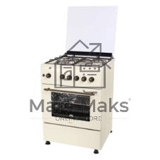 Плита газовая Nordfrost GG 6061 Y бежевый, конфорок 4 шт, духовка 63 л, 60 см x 89 см x 60 см