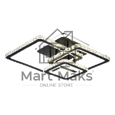 Управляемый светодиодный светильник Ambrella light FA1733/3 BK/CH черный/хром 145W 3000K/4200K/6400K 670*510*150 (ПДУ РАДИО 2.4G)